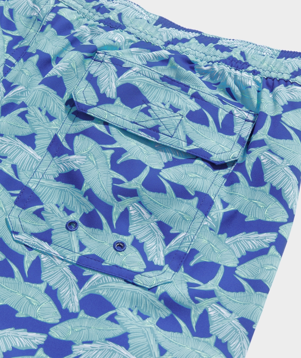 Trajes De Baño Vineyard Vines 7 Inch Printed Chappy Trunks Azules | 670185QTJ