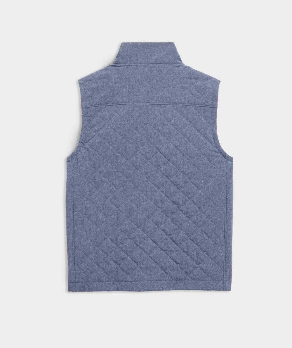 Vests Vineyard Vines Boys Stretch Dorset Acolchado Vest Azules | 754680ADT