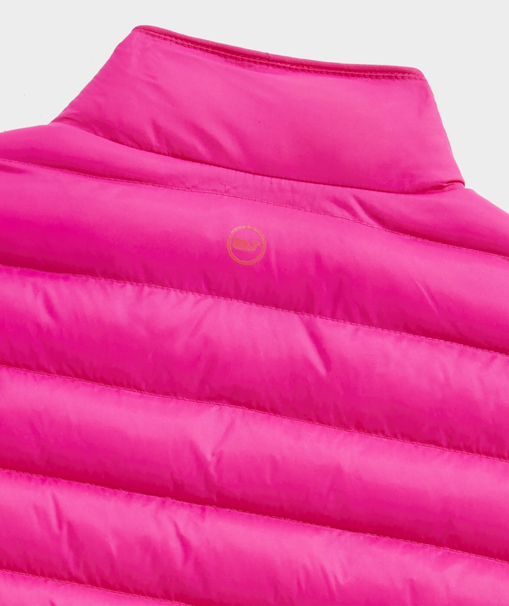 Vests Vineyard Vines Channeled Puffer Vest Rosas | 025367VHK