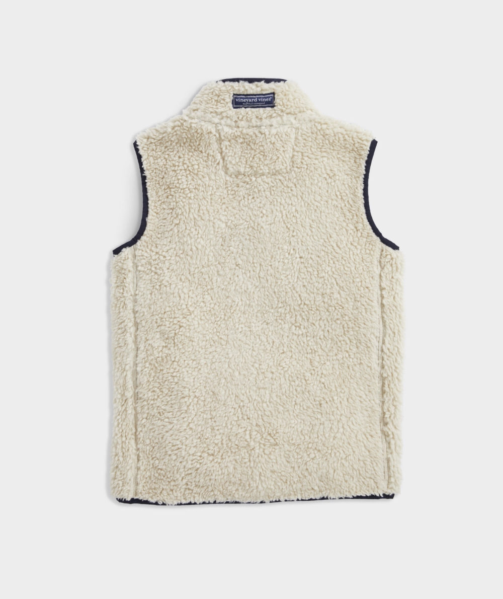 Vests Vineyard Vines Sherpa Fleece Vest Grises | 189720EVD