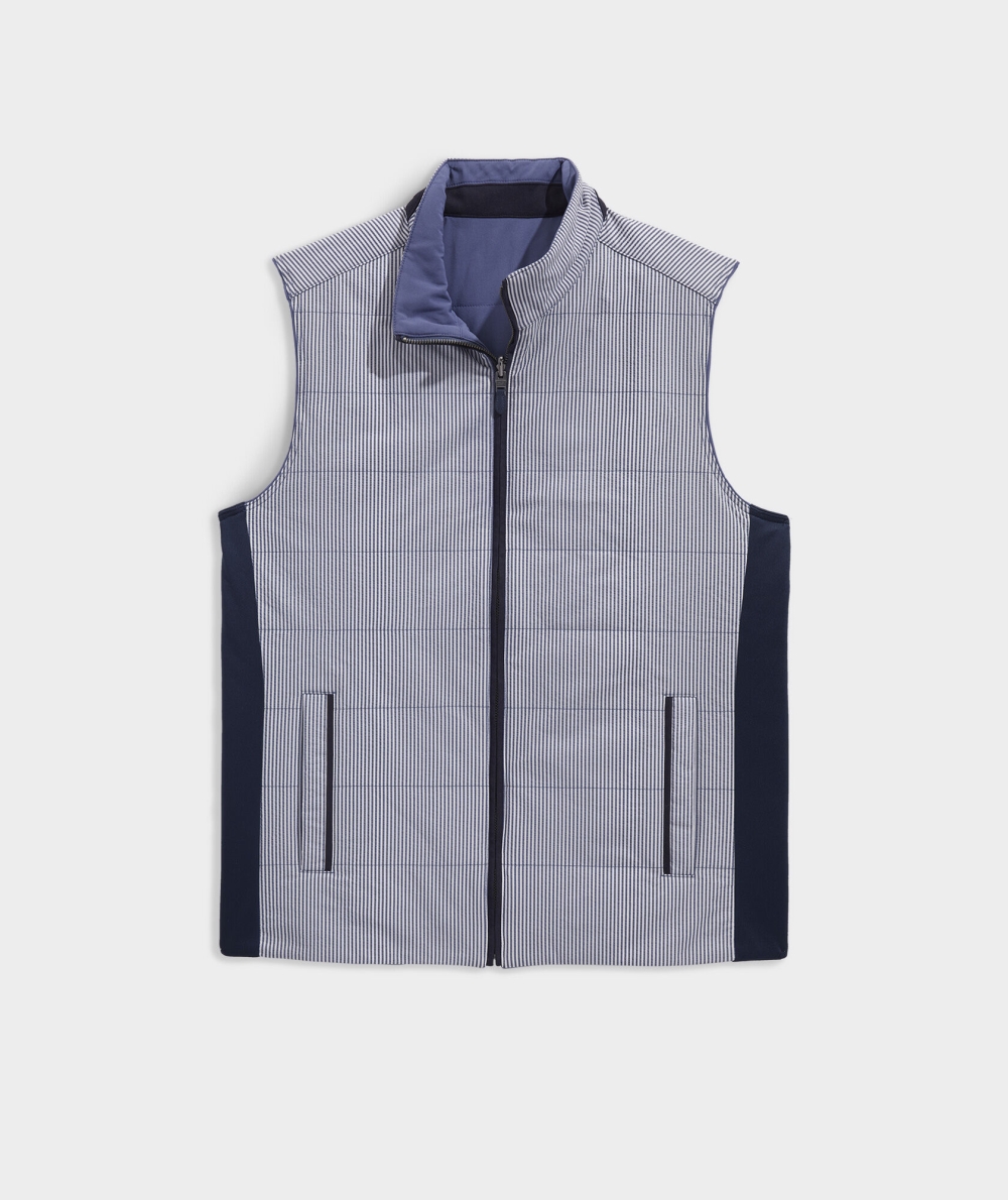 Vests Vineyard Vines Wharf Reversible Vest Ocean Splash | 458613PFJ