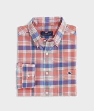 Camisas Vineyard Vines Algodon Madras Shirt Mai Tai | 821309PNB