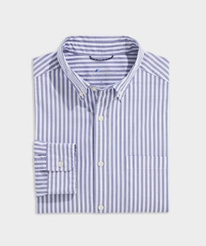 Camisas Vineyard Vines On-The-Go brrrº Stripe Shirt Ocean Splash | 658370AJS