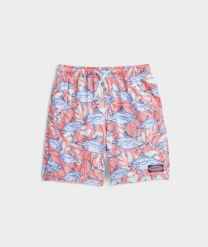 Nadar Vineyard Vines Printed Chappy Swim Trunks Chappy Harbour Fish - Mai Tai | 189256EBX