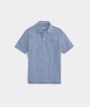 Polos Vineyard Vines Winstead Stripe Sankaty Performance Polo Azules | 746390VAW