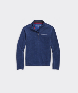 Pullovers Vineyard Vines Sankaty Quarter-Zip Azules | 876412XAL