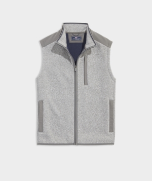 Suéteres Vineyard Vines Mountain Sueter Fleece Vest Grises | 849603AGT