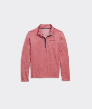 Suéteres Vineyard Vines Sankaty Quarter-Zip Rojos | 258673GCL