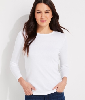 Tees Vineyard Vines Crewneck Simple Tee Blancos | 520874NXU