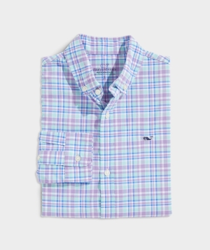 Tees Vineyard Vines On-The-Go Plaid Shirt Jelly Belly | 378650DKM