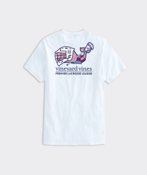 Tees Vineyard Vines Premier Lacrosse League Lax Whale Corta-Sleeve Pocket Tee Blancos | 695410KIL