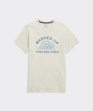 Tees Vineyard Vines Washed Up Corta-Sleeve Dunes Tee Grises | 125804UXM