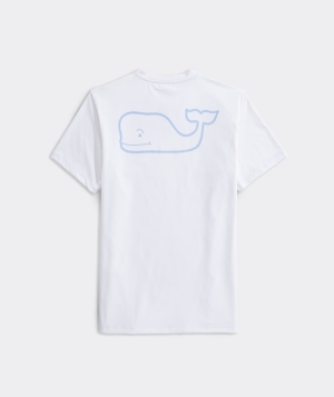 Tees Vineyard Vines Whale Logo Corta-Sleeve Harbor Performance Tee Blancos | 647952YBD