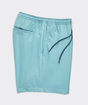 Trajes De Baño Vineyard Vines 7 Inch Forro Híbrido Shorts Turquesa Claro | 610389YDL