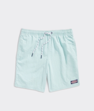 Trajes De Baño Vineyard Vines 7 Inch Island Trunks Turquesa Claro Azules | 375069XBU