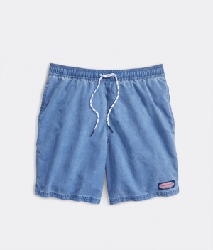 Trajes De Baño Vineyard Vines 7 Inch Island Trunks Moonshine | 973145XVE