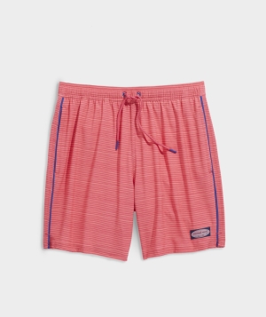 Trajes De Baño Vineyard Vines 7 Inch Printed Chappy Trunks Rojos | 237048JYZ