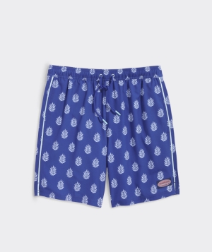 Trajes De Baño Vineyard Vines 7 Inch Printed Chappy Trunks Azules | 423015ECU