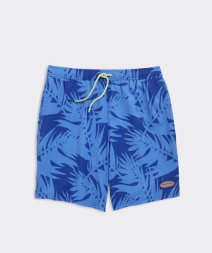 Trajes De Baño Vineyard Vines 7 Inch Printed Chappy Trunks Azules | 451763SRG