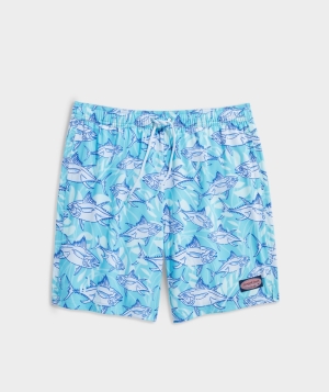 Trajes De Baño Vineyard Vines 7 Inch Printed Chappy Trunks Chappy Harbour Fish - Sea Grove | 641370GBP