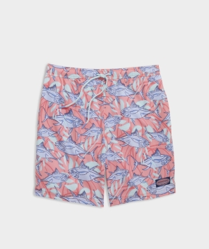 Trajes De Baño Vineyard Vines 7 Inch Printed Chappy Trunks Chappy Harbour Fish - Mai Tai | 695478NIX